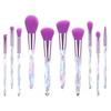 10 Stück Faux Kristall Transparent Diamant Fächerförmige Pinsel Damen Make-up Werkzeugset