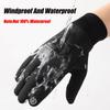 Winter New Work Ski Flip Open Two Finger Gloves Cycling Fishing Outdoor Windproof Waterproof Men Women Warm Touch Screen Gloves