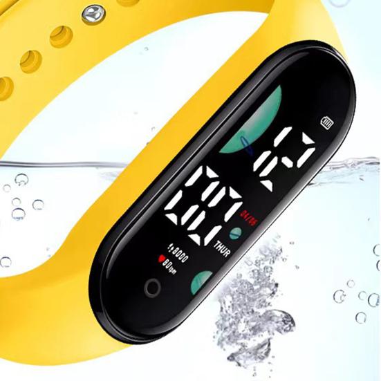 M9 Electronic Watch LED Touch Control Waterproof Casual Multifunctional Week Time Display Lightweight Men Women Unisex Sports Bracelet for Kids