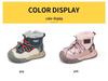 Winter New Children's Cotton Sports Shoes, Soft Sole Snow Boots with Fleece for Boys and Girls