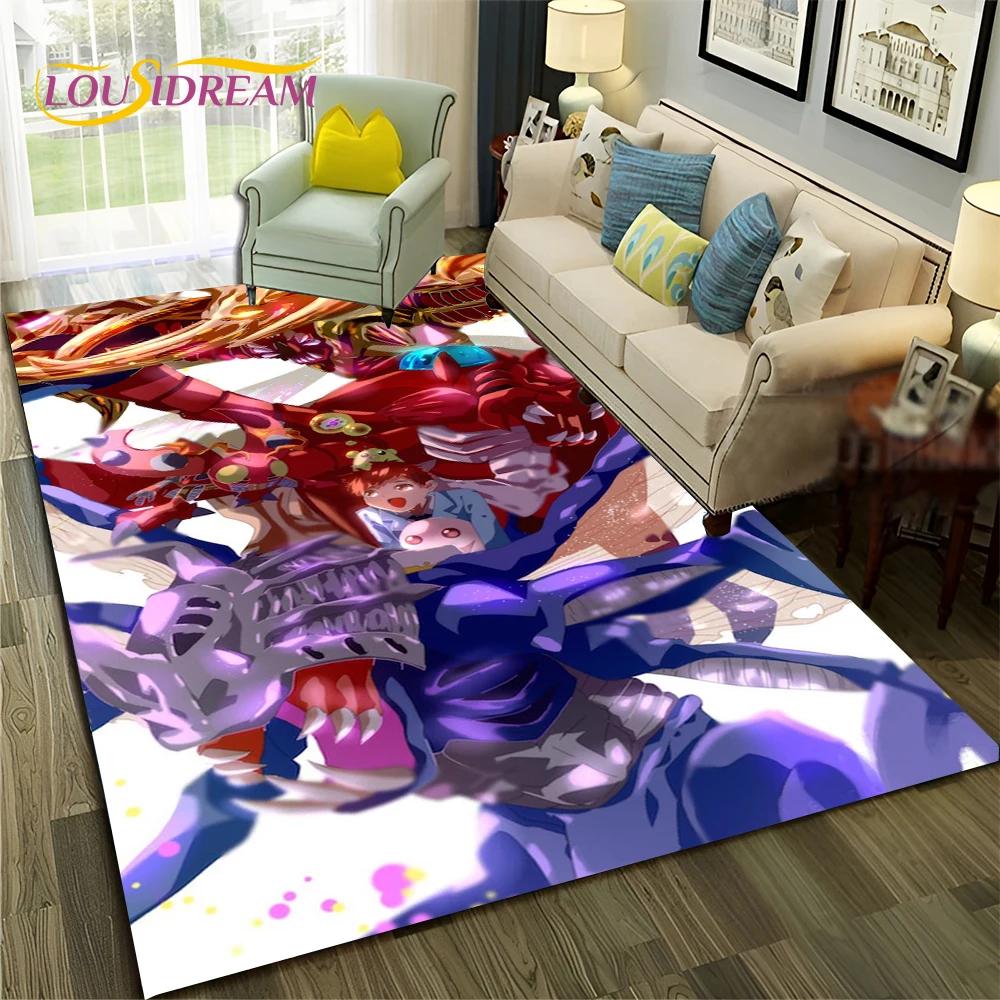 Cartoon Digimon Adventure Monster 3D Carpet Rug for Home Living Room Bedroom Sofa Doormat Decor,kids Area Rug Non-slip Floor Mat