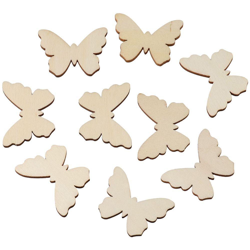 100pcs Shapes Unfinished Wooden Cutouts Wooden Unfinished Embellishments Blank 35x26mm Blank Wood Christmas