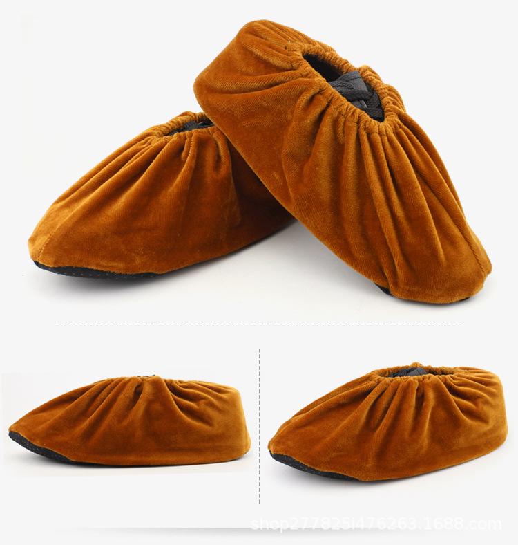 Thickened Non-Slip Adult Fleece Shoe Covers for Indoor Use, Reusable and Washable.