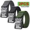 Automatic Buckle Tactical Belts Men's Woven Nylon Military Belt Durable Black Outdoor Army Hunting Golf Waist Belt