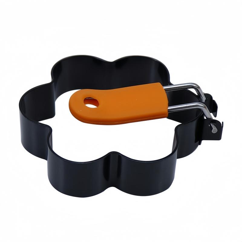 Stainless Steel Omelette Ring Used for Grills and Frying Pans Oil Brushes Pancakes and Egg Shakers with Silicone Handles
