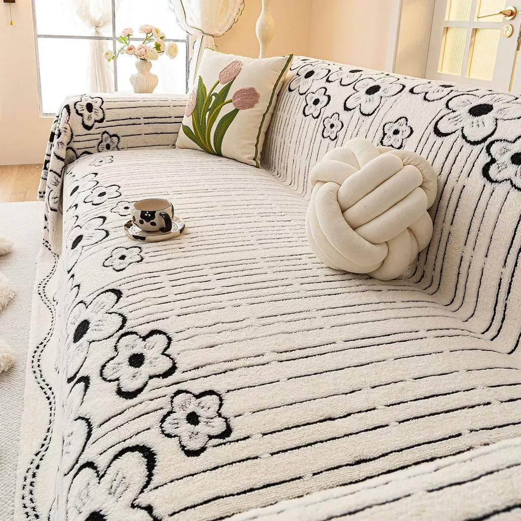 New Anti-cat Scratch Autumn and Winter Thickened Full Blanket Fashion All-match Living Room Sofa Cover Plush Sofa Towel