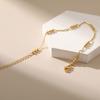 Women 18k Gold Plated Minimalist Gold Bead Thin Chain Anklet