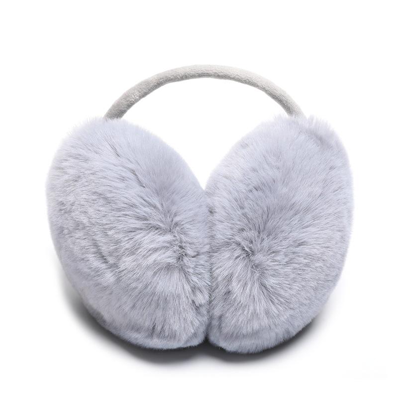 

Женские большие пушистые наушники - Теплые и толстые зимние накладки на уши для студентов Black with Big Furry Ball