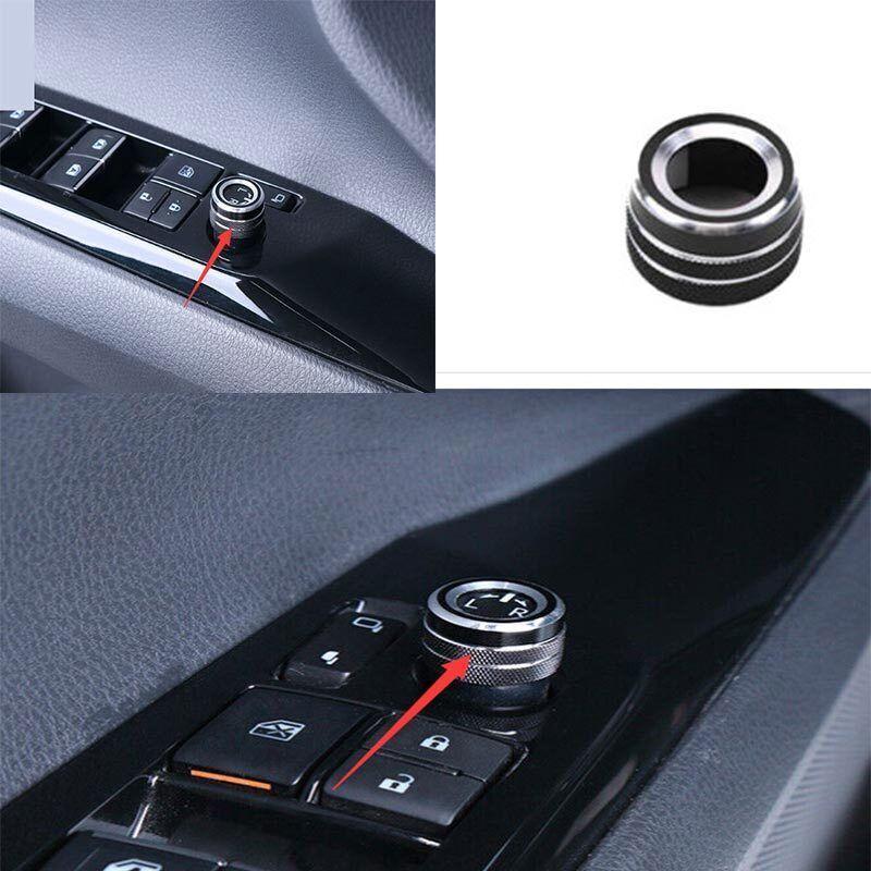 18-21 Rearview Mirror Adjust Knob For Toyota Camry Black Aluminum Button Cover
