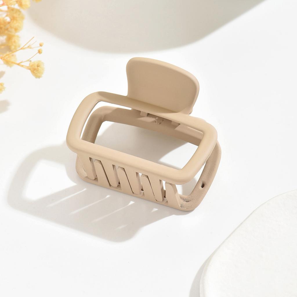 2pcs Women's Square Lightweight Hair Claw Clip Fashionable Elegant Hair Accessory Clip Suitable Hair Styling Makeup