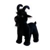 Realistic Simulation Goat Plush Toy Soft Stuffed Animal with Curved Horns and Fluffy Fur for Children Gift Home Decoration Collectible
