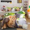 Set Biancheria da Letto per Animali Domestici Simpatico Set Letto per Gatti per Bambini Copripiumino Federa Copripiumino Kawaii Kitty Poliestere Morbido