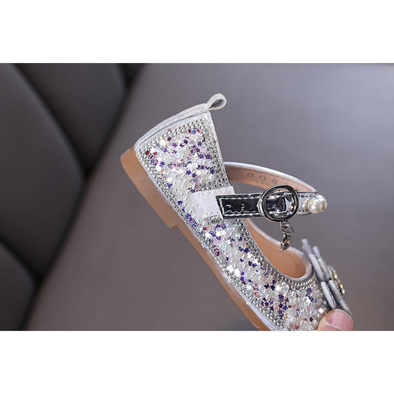 Autumn new style ladylike baby girl children's princess rhinestone single shoes leather shoes dance performance shoes