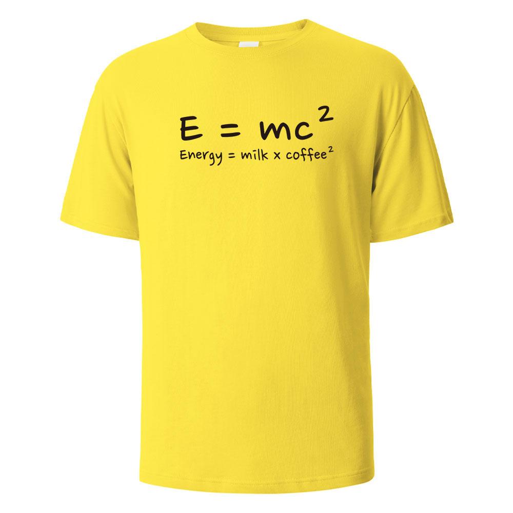 

Energy Milk Coffee Print TShirt Summer Tees For Men Women Casual Tops 3XL