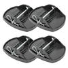 4 Piece Caravan Jack Pads Leveller Wheel Foot Leg Support Black Metal+Plastic For Motorhome Trailers Camper RV-A87Q