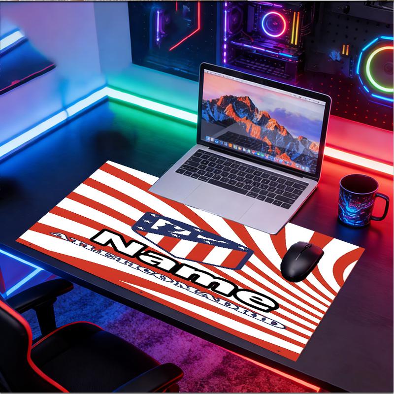 Custom Name Personalized football team Pattern Mousepad, Laptop PC Desk Mat, Decorative Desk Mat for Home Keyboard Pad Gift