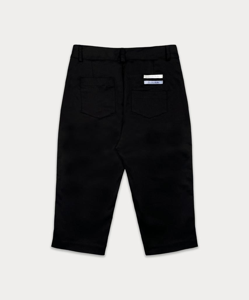 Sseomweeobeoteo Slit Biker Pants - Black