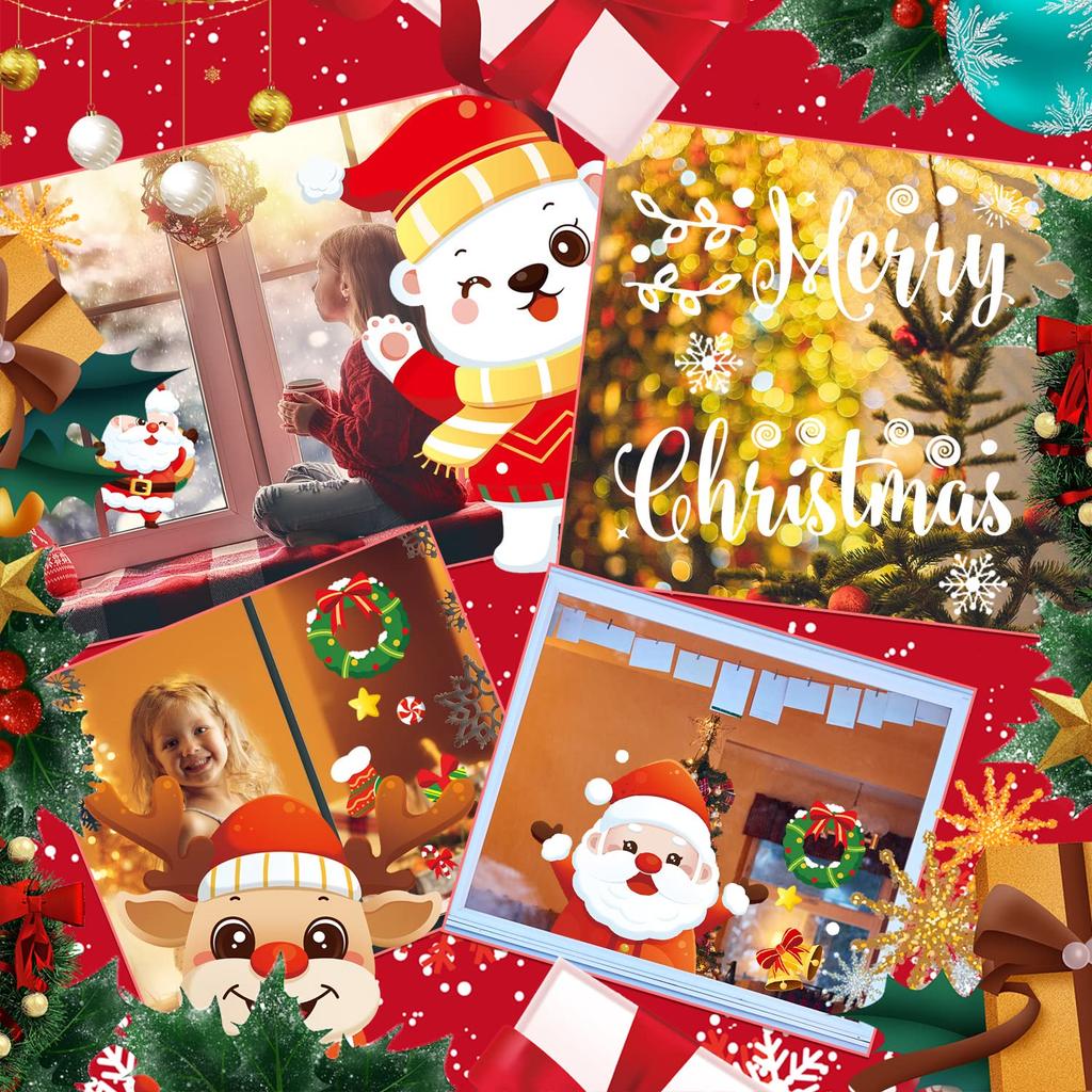Christmas Window Stickers Merry Christmas Home Decoration 2026 Children's Room New Year Shopping Mall Christmas Window Stickers