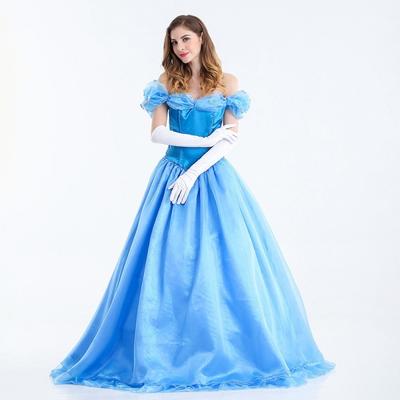 New Halloween Adult Cinderella Dress Masquerade Show Evening Dress Show Costumes