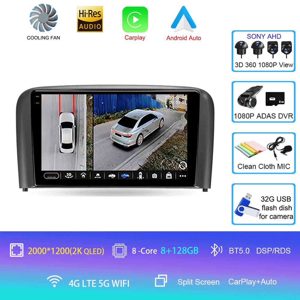 Car Radio Android 14For Volvo S80 1998 1999 2000 2001 2002 2003 2004 2005 2006 Navigation GPS Multimedia Player Stereo Carplay