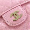 Great CHANEL Tri-fold wallet Classic small flap wallet pink Caviar skin AP0230 Used