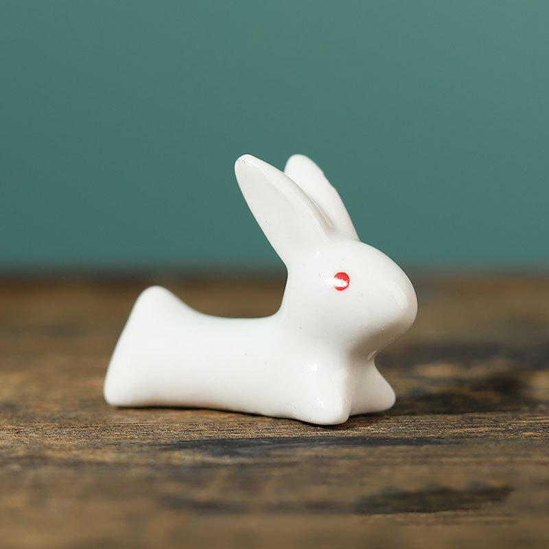 Mini søt dyr Paint Pensel Pen Rest Keramiske Ornamenter Kinesisk kalligrafi Skrivepennholder Håndverk Penn Pute NYHET