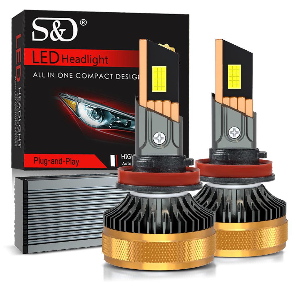 2 Stück H1 H4 H7 LED Scheinwerferlampen Canbus H8 H11 9005 HB3 9006 HB4 9012 Hir2 Turbo Autoscheinwerfer 140W 60000LM 12V 24V Auto 10 Kupferrohrlampe 6000K