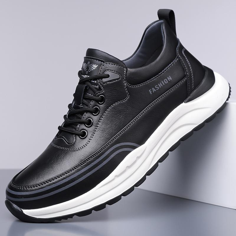Fashion New Men Outdoor Leather Casual Shoes Fashion Sports Shoes for Men Simple Comfy Male Sneakers Versatile Treking Footwear Trainers