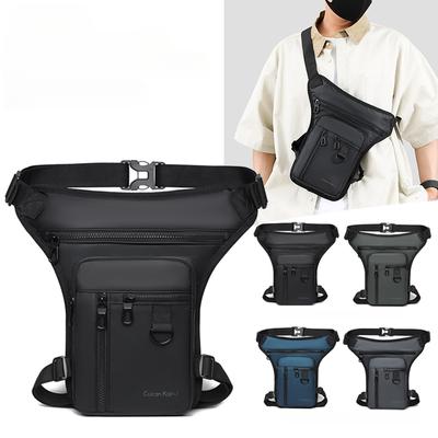 Bolsa Táctica de Viaje Impermeable para Motocicleta, Riñonera Casual para Deportes al Aire Libre, Riñonera para Hombre, Bolsa de Cadera, Bolsas Laterales para Pierna para Montar