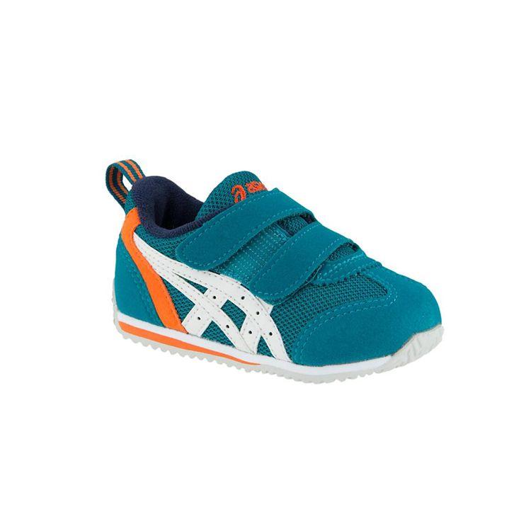 Asics Idaho Mini Baby 3 Velcro Casual Durable Breathable Low Top Running Shoes Peacock Blue Baby sneaker TUB165-300