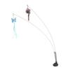 Suction Cat Feather Wand Toy Double End Removable Steel Wire Interactive Cat Teaser Stick Toy for Indoor