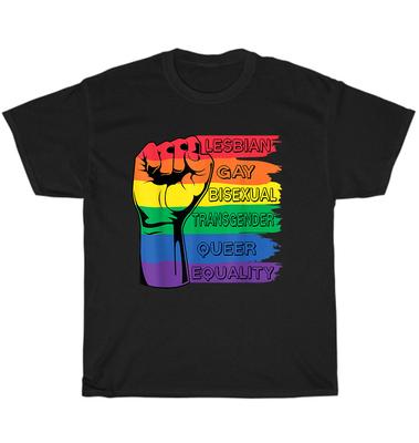 T-shirt Pride Arcobaleno Pugno LGBTQ Mese della Pride LGBTQ Gay Lesbiche Orgoglio Maglietta Unisex Regalo