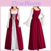 Luxurious Vintage Velvet Long Dress For Women Perfect For Halloween And Christmas Celebrations