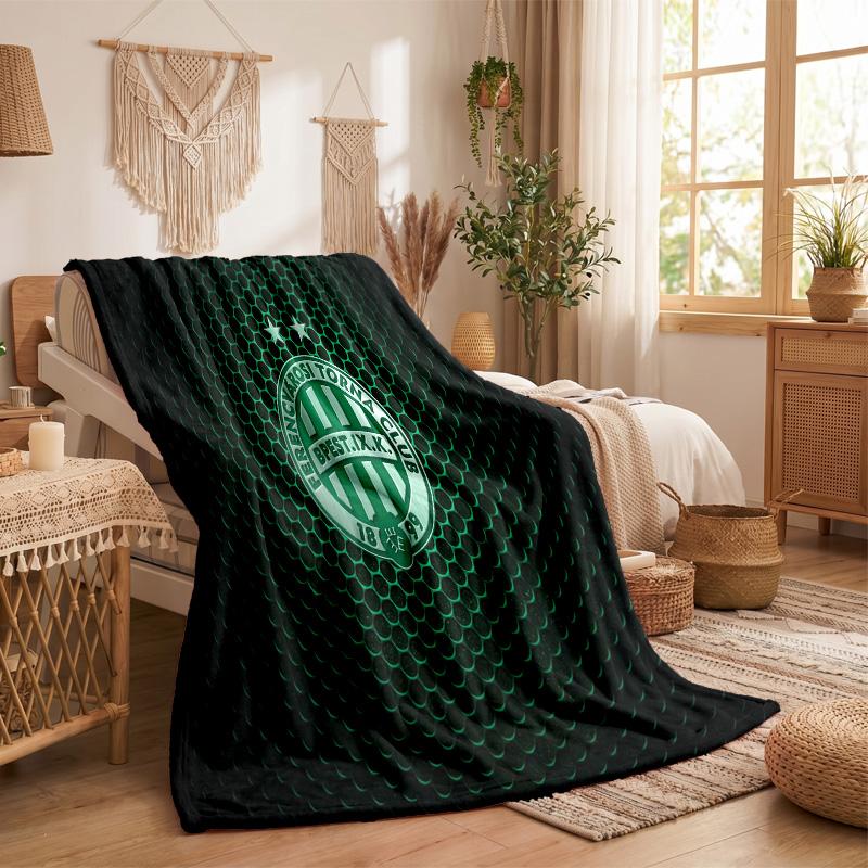 Ferencvaros Print Flannel Blanket Soft Warm Sofa Bed Throw Blanket For Home Office Bedroom