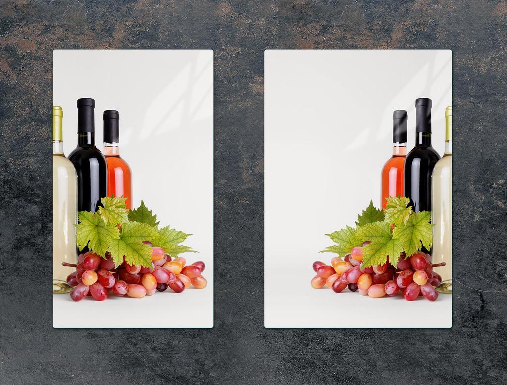 SZKLANA PŁYTA OCHRONNA DO KUCHNI 65x52 WINO