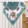 New ethnic style decoration Yunjin forging small scarf elegant small floral silk scarf women's versatile small square scarf