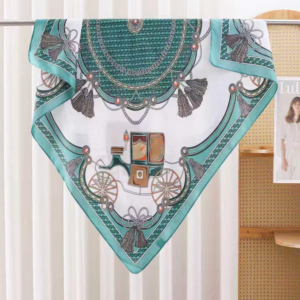 New ethnic style decoration Yunjin forging small scarf elegant small floral silk scarf women's versatile small square scarf