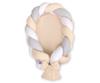 2-in-1 Braided Baby Cocoon - White, Gray, and Beige
