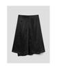 8SECONDS Satin Asymmetrical Midi Skirt Black