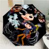 Coraline Print Automatic Umbrella, 8 Rib Iron Frame, Plastic Handle, Suitable for Outdoor Travel &Daily , Ideal Gift