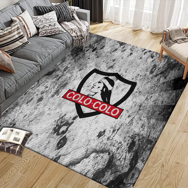 CSD Colo‑Colo Flannel Pattern Square Carpet,Area Rug,Carpet Rug for Living Room Bedroom Sofa Playroom Decor,Non-slip Floor Mat