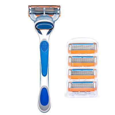 4 Stück Herren Sicherheitsrasierklingen | Edelstahl Ersatzset für eine glatte & sanfte Rasur