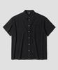 AGOD Vintage Check Front Pocket Half Shirt [Black]