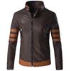 Herren Reißverschluss Lederjacke Wolverine Casual PU Leder Lokomotive Mantel Logan Bomberjacke Slim Coat