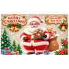 New Year Banner Santa Claus Design Holiday Celebration Banner Christmas New Year Banner Red Green Theme For Home Party Holiday