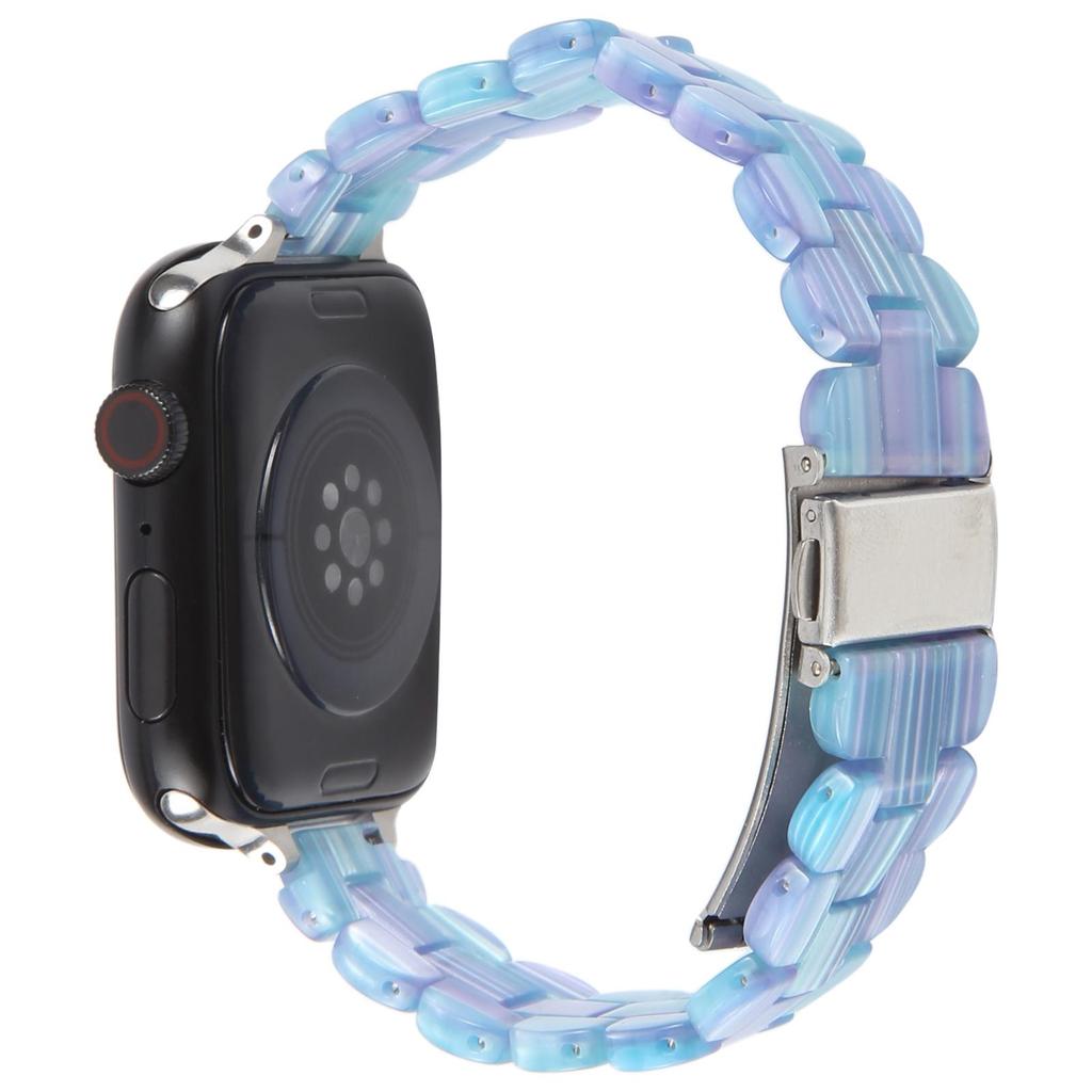 12mm Resin Watch Strap for Apple Watch Series 10 9 8 7 SE 6 5 4 3 2 1 42mm 41mm 40mm 38mm Replacement Slim Wrist Band