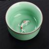 Taozhi Celadon Goldfish Kung Fu Teacups