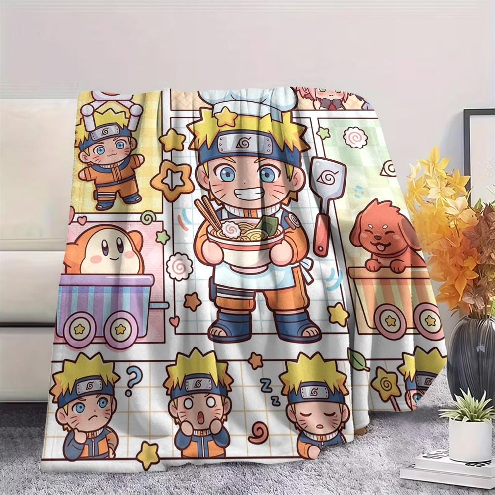 Naruto Print Flannel Blanket, Ultra Soft High Quality All Seasons Warm Throw, Home Decor Cozy Blanket, Perfect Christmas Gift