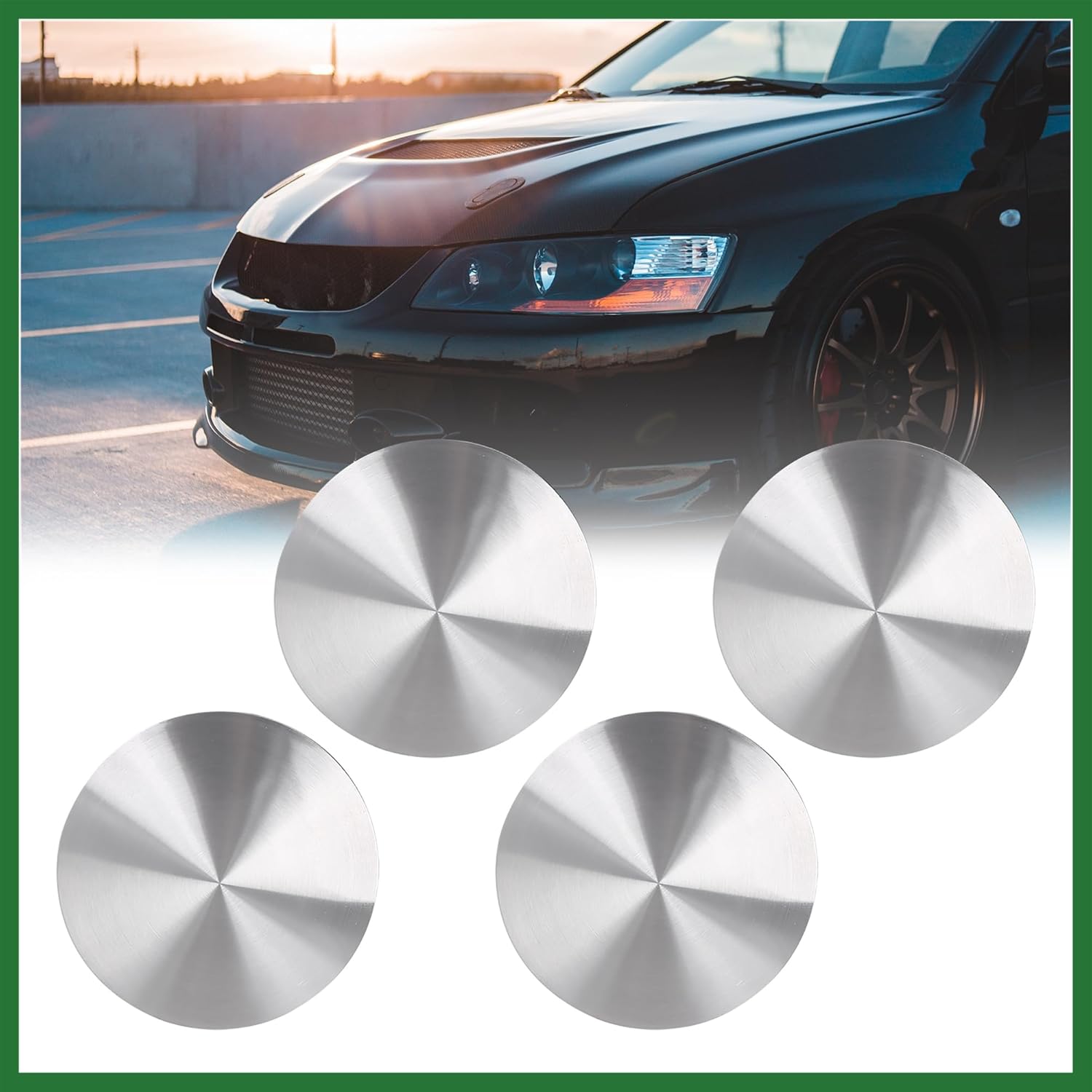 

Motoforti 56.5mm Silver Tone Car Wheel Center Hub Caps Emblem Badge Decal Sticker 4pcs Long-Lasting