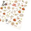 Festive Nail Decorations Halloween Art Stickers Black Cat Ghost Pumpkin Wreath Adhesive Decals Manicure Supplies for Decoration DIY Holiday Party
